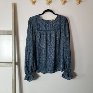 HOPE & HARLOW WOMEN'S TEAL BLUE BLOUSE SIZE XL